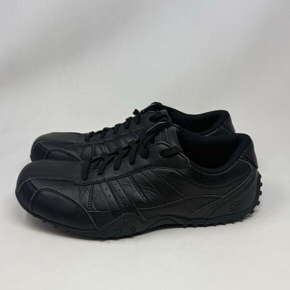 Skechers Work Elston Shoes Mens 10.5 Black Slip Resistant Soft Toe Sneakers - Picture 2 of 15